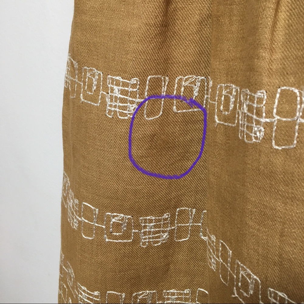 Vintage Y2K LIDA BADAY Linen Skirt with embroidery - Picture 14 of 15